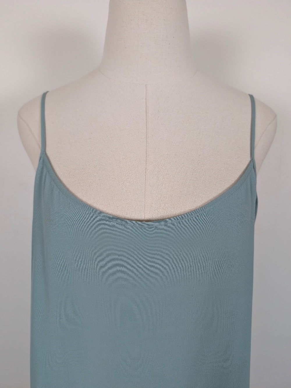 Eileen Fisher ELM Tencel Viscose Crepe Sundress Dress Size Large Seafoam Green - Picture 6 of 16